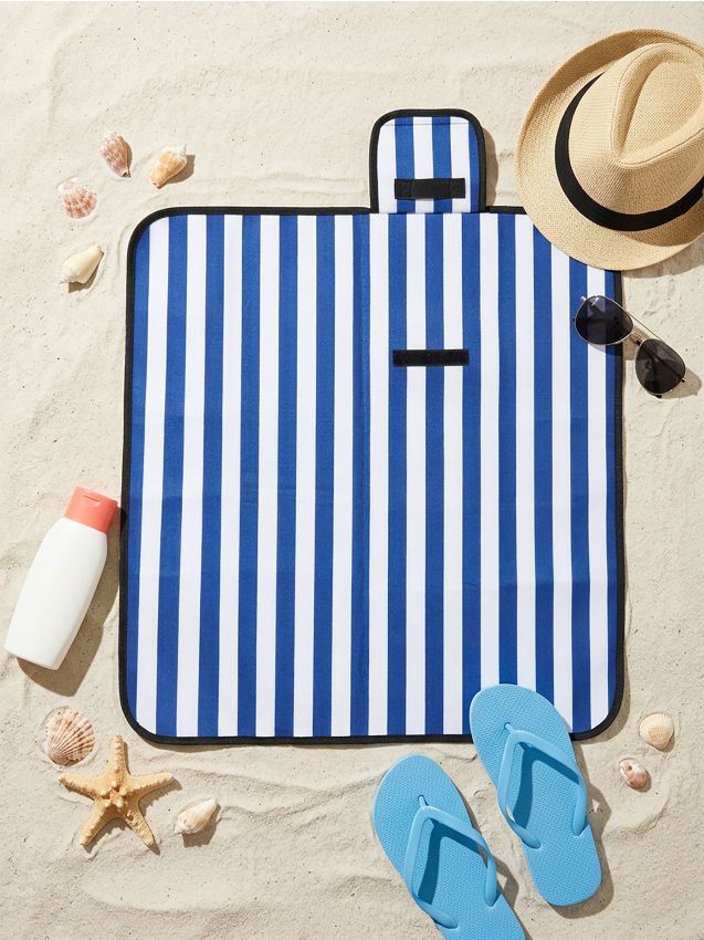 Sinsay - Pătură de picnic pliabilă cu dungi - bleumarin