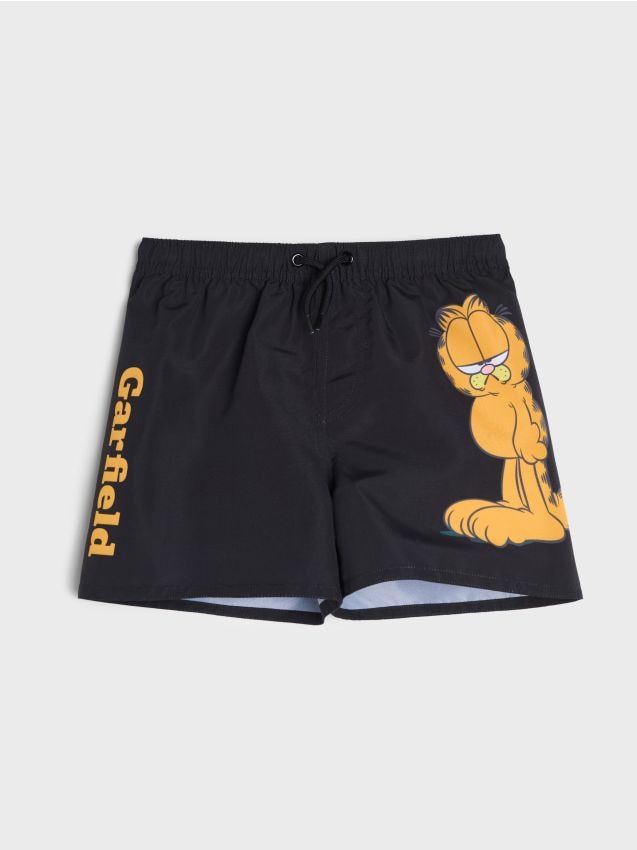 Sinsay - Szorty kąpielowe Garfield - czarny