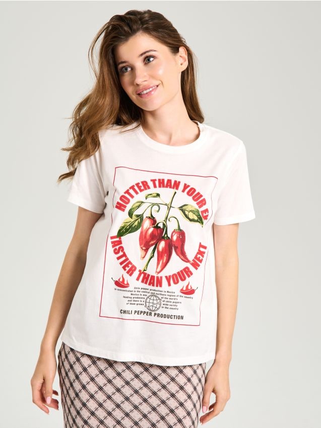 T-shirt mit Aufdruck - SINSAY