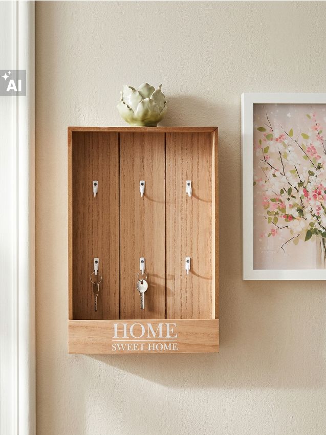 Sinsay - Suport pentru chei cu inscripția Home Sweet Home - bej