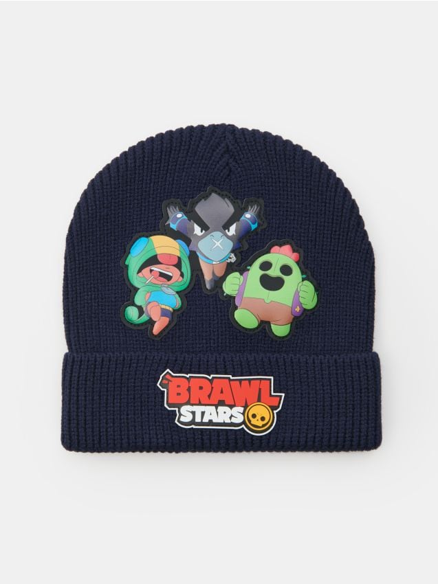 Sinsay - Căciulă Beanie cu amestec de vâscoză Brawl Stars - bleumarin