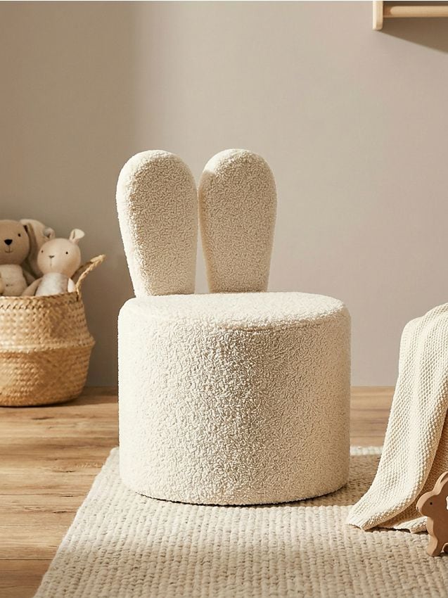 Sinsay - Puf teddy cu urechi de iepuraș - crem