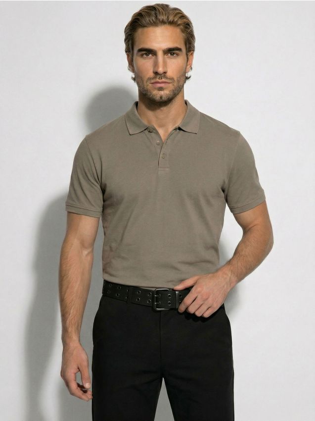 Sinsay - Parciany pasek do spodni z metalowymi oczkami - czarny