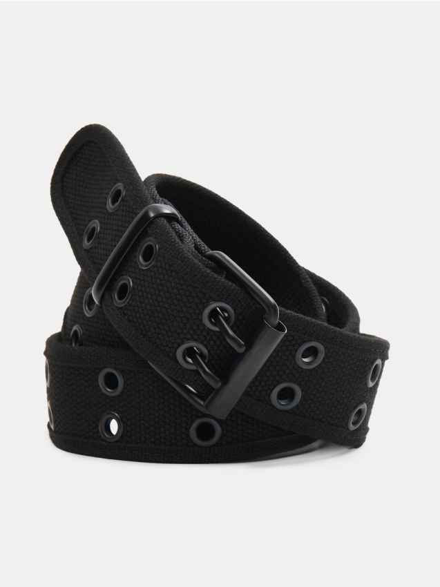 Sinsay - Curea textilă cu inele metalice - negru