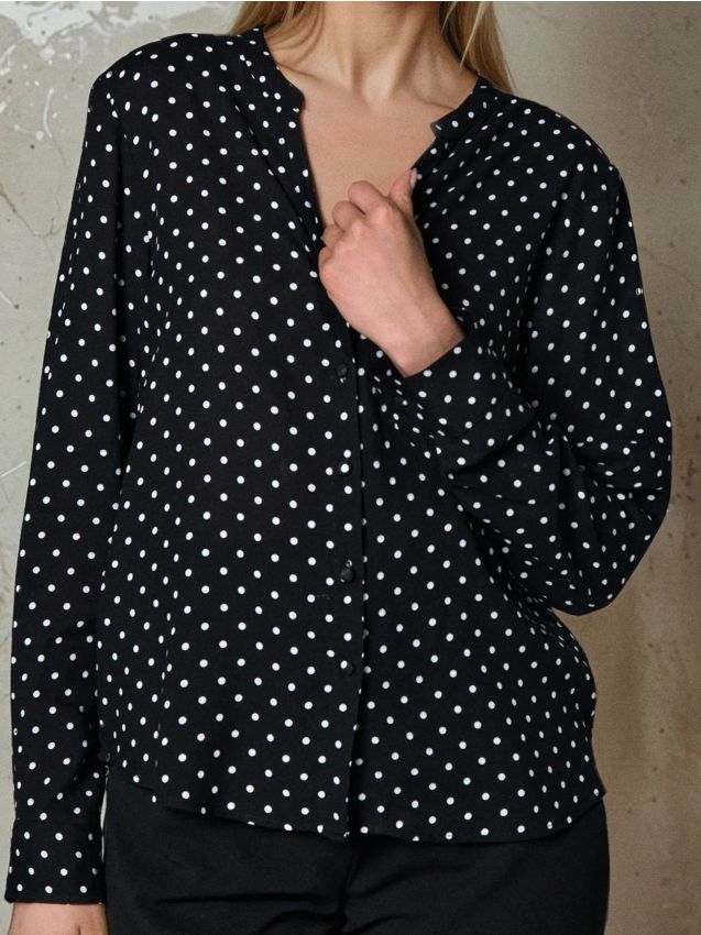 Viskosebluse mit Punkten - SINSAY