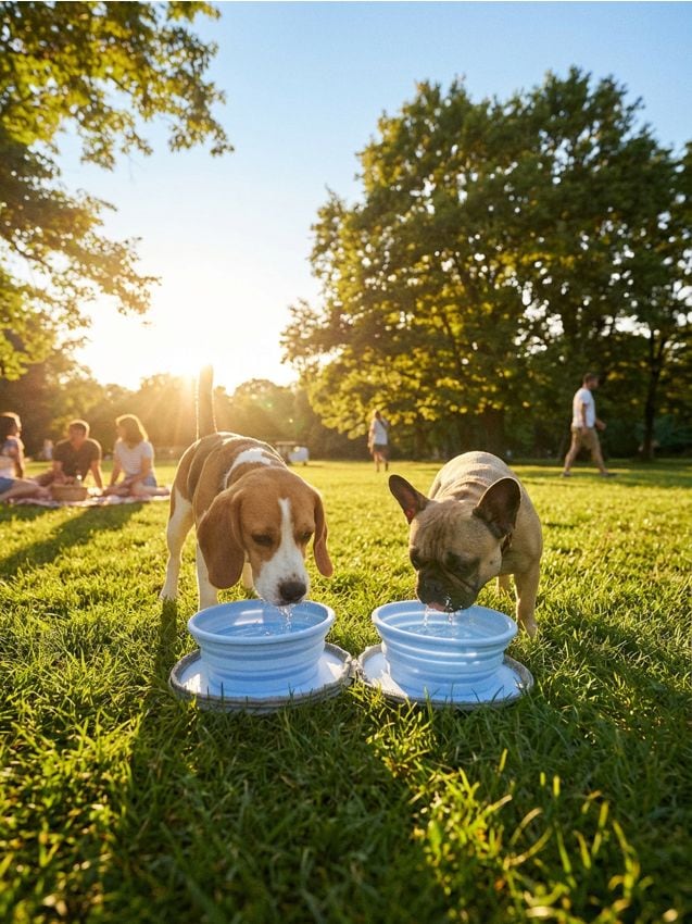 Sinsay - Bol pliabil pentru animale - albastru-pal