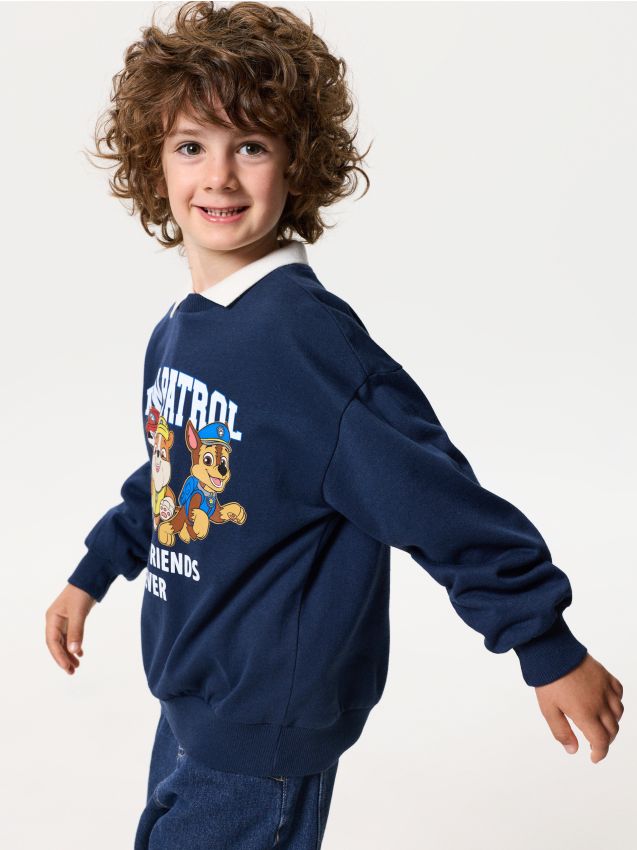Sinsay - Bluză crewneck cu imprimeu PAW Patrol - bleumarin