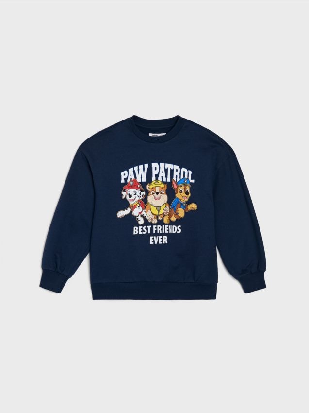 Sinsay - Bluză crewneck cu imprimeu PAW Patrol - bleumarin