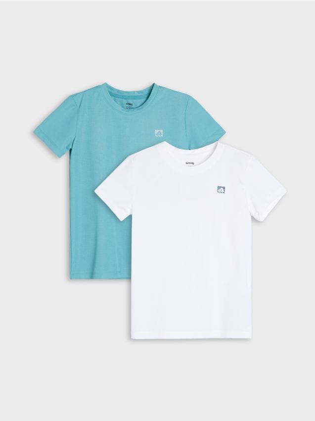 Sinsay - Tricouri sport cu imprimat Active – set de 2 bucăți - alb
