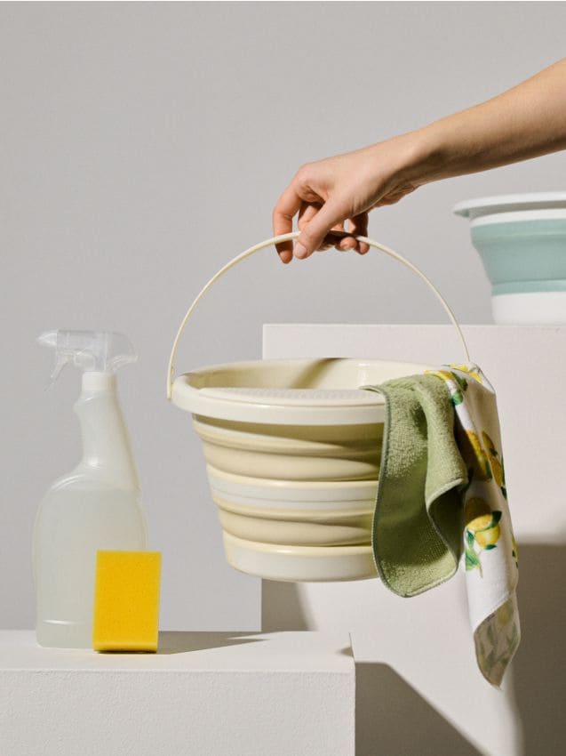 Sinsay - Găleată pliabilă - crem