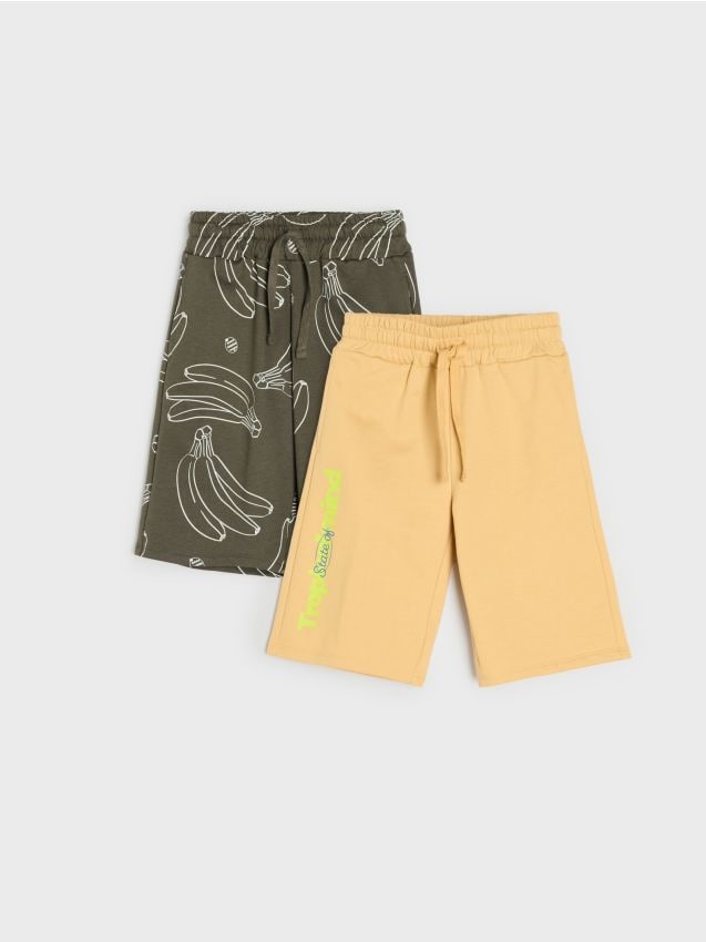 Sinsay - Pantaloni scurți bermude 2 pack - bej