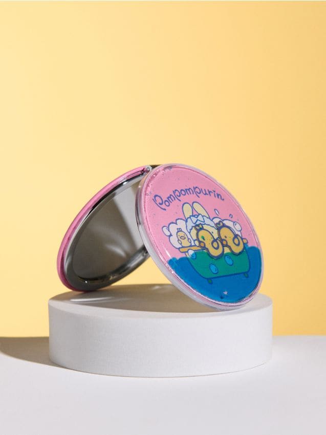 Sinsay - Oglindă de buzunar PomPomPurin - roz-pastel