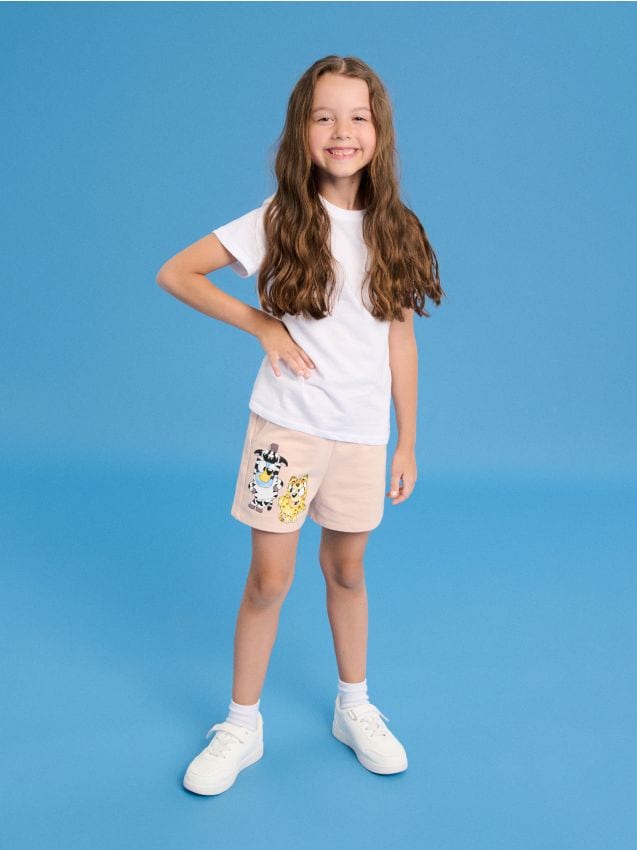 Sinsay - Pantaloni scurți Bluey - roz-pudră