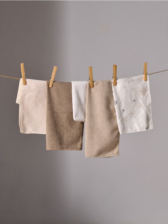 Sinsay - Čistiaca handrička 5 pack - biela