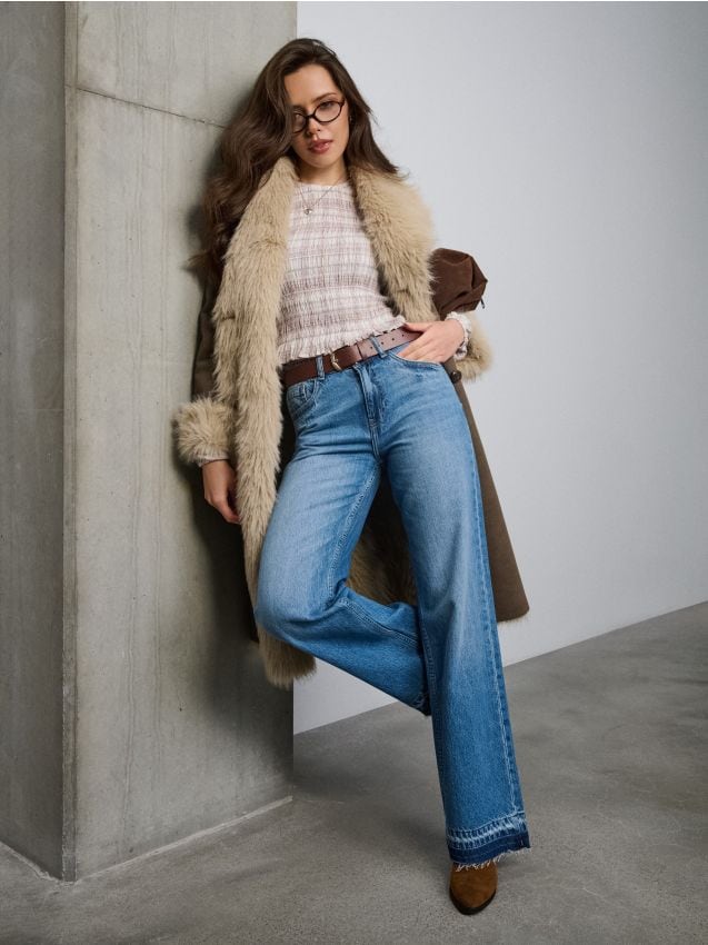 Sinsay - Blugi drepți - albastru