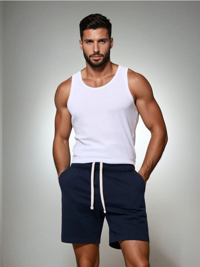 Sinsay - Șorturi basic - bleumarin