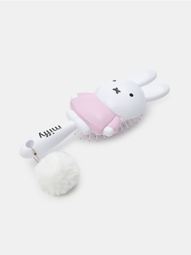 Sinsay - Perie de păr cu pompon Miffy - alb