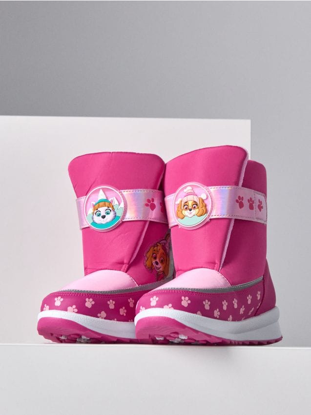 Sinsay - Zateplené snehule na suchý zips PAW Patrol - fuksiová