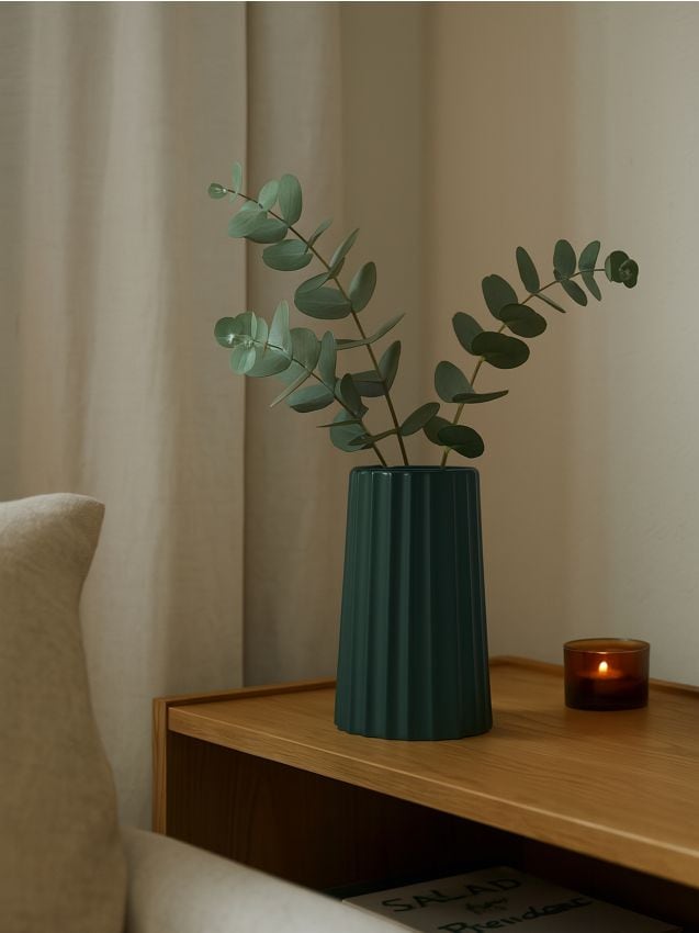 Sinsay - Ryhovaná váza - zelená