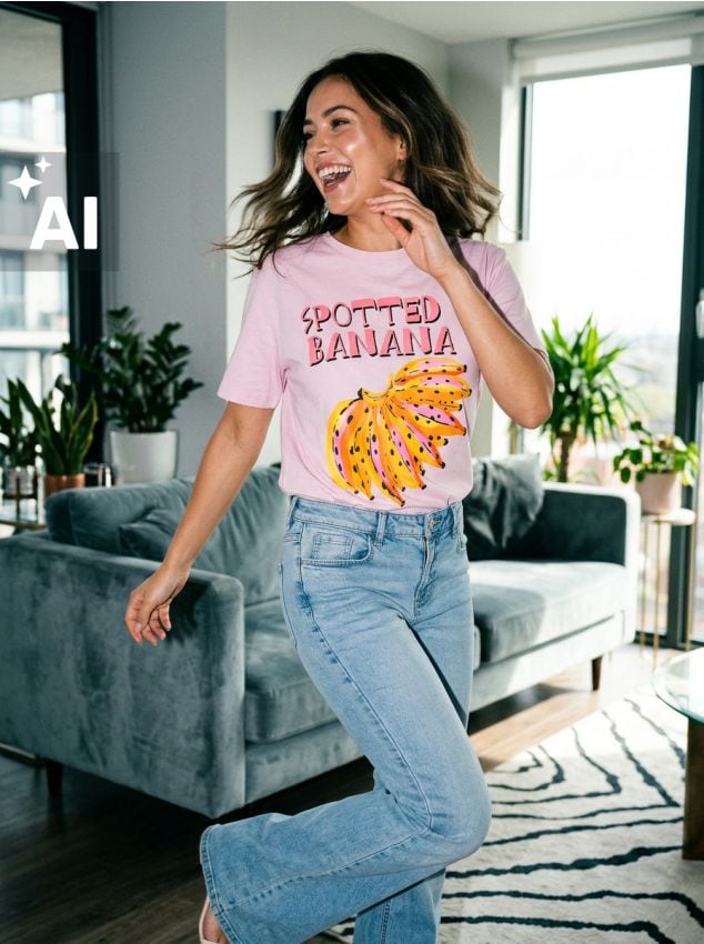 Sinsay - Tricou oversize din bumbac cu imprimeu - lavand