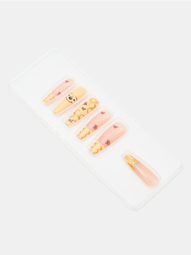 Sinsay - Unghii false tip Balerină 24 pack Winnie the Pooh - galben-deschis