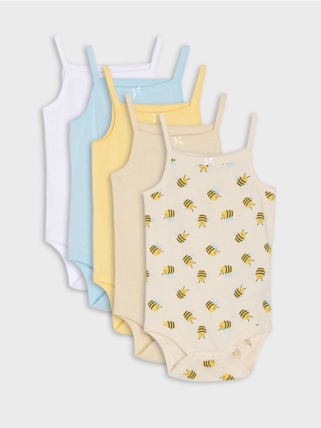 Sinsay - Body na ramiączkach 5 pack - biały