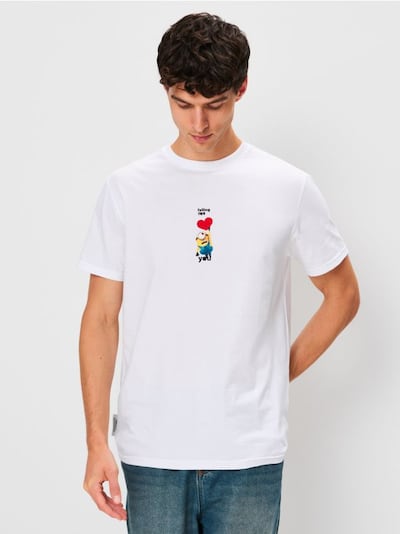 Βαμβακερό μπλουζάκι με στάμπα Minions