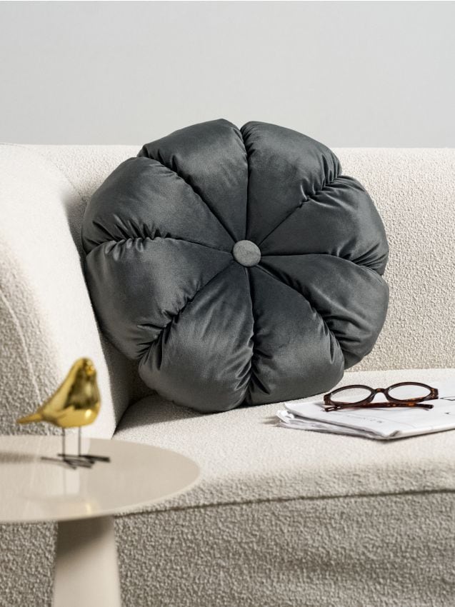 Sinsay - Pernă decorativă matlasată - gri-închis