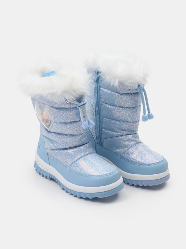 Sinsay - Zateplené snehule s 3D aplikáciou srdca s konfetami Frozen - svetlomodrá