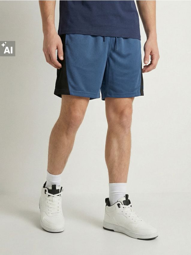 Sinsay - Pantaloni scurți sport - Gri-albăstrui