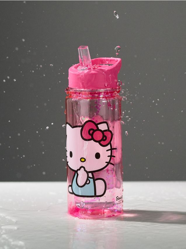 Sinsay - Sticlă de apă cu mâner și pai Hello Kitty - multicolor