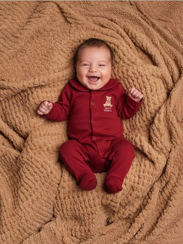 Sinsay - Kombinéza s golierom - burgundská červená