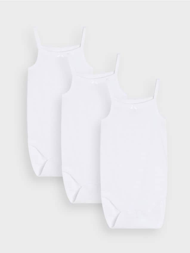 Sinsay - Set de 3 body-uri - alb