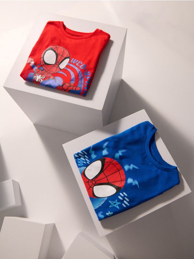 Sinsay - Súprava bavlnených tričiek s krátkym rukávom Spider-Man, 2 pack - viacfarebná