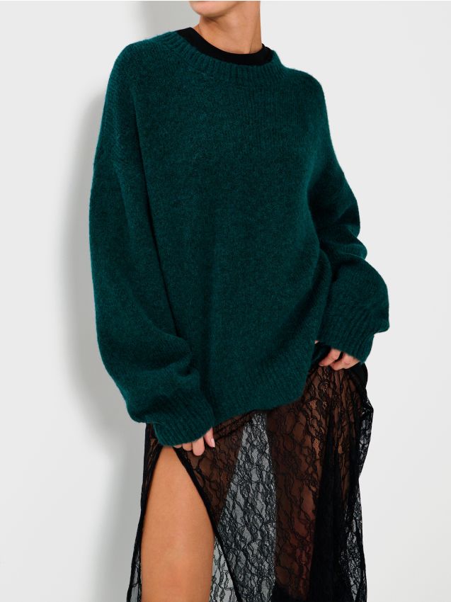 Sinsay - Pulover basic - albastru-verzui