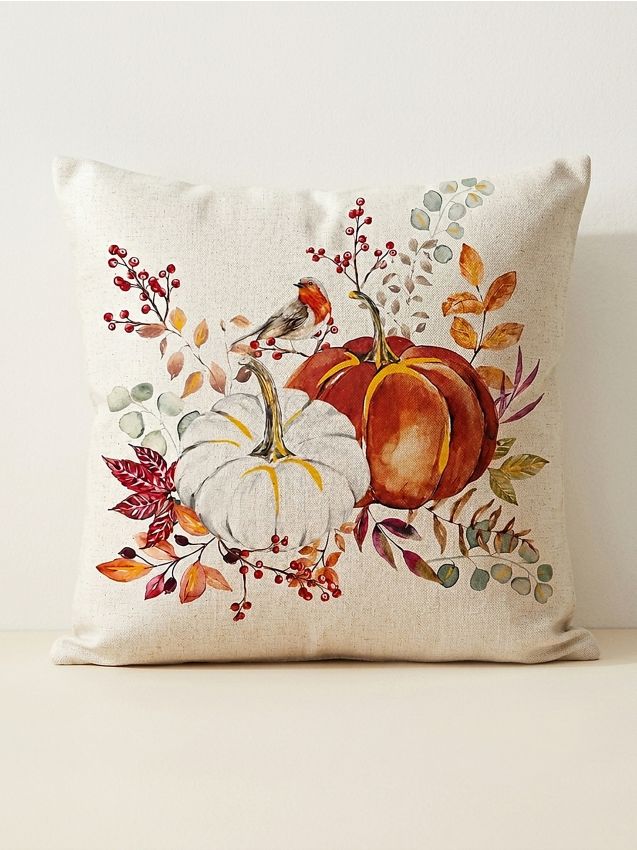 Sinsay - Husă decorativă pentru pernă cu motiv de dovleac - multicolor