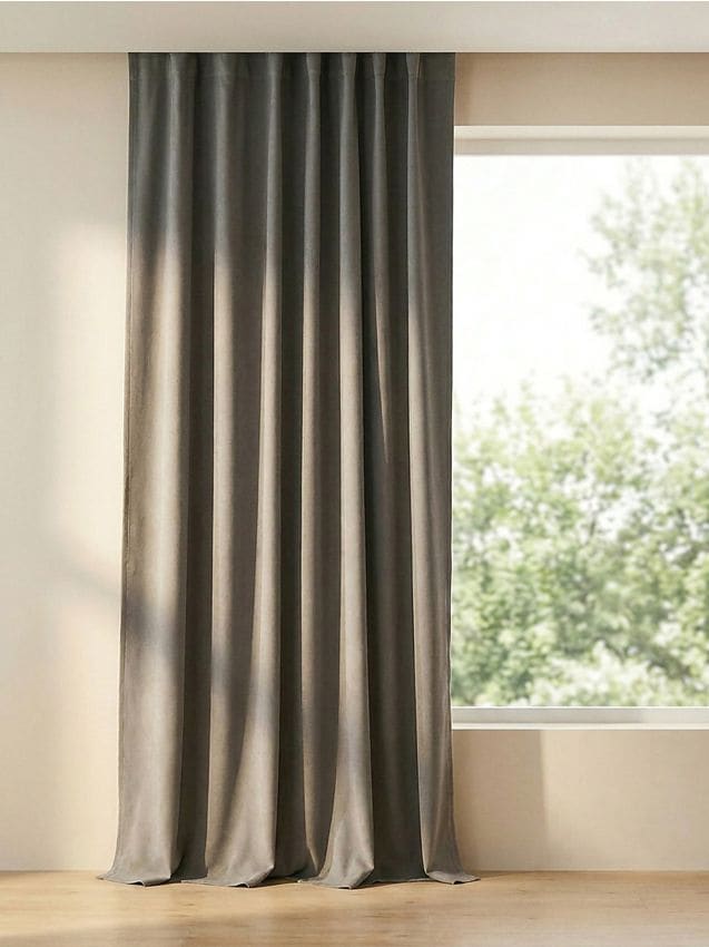 Sinsay - Draperie opacă pe bandă, cu finisaj din catifea - gri-închis