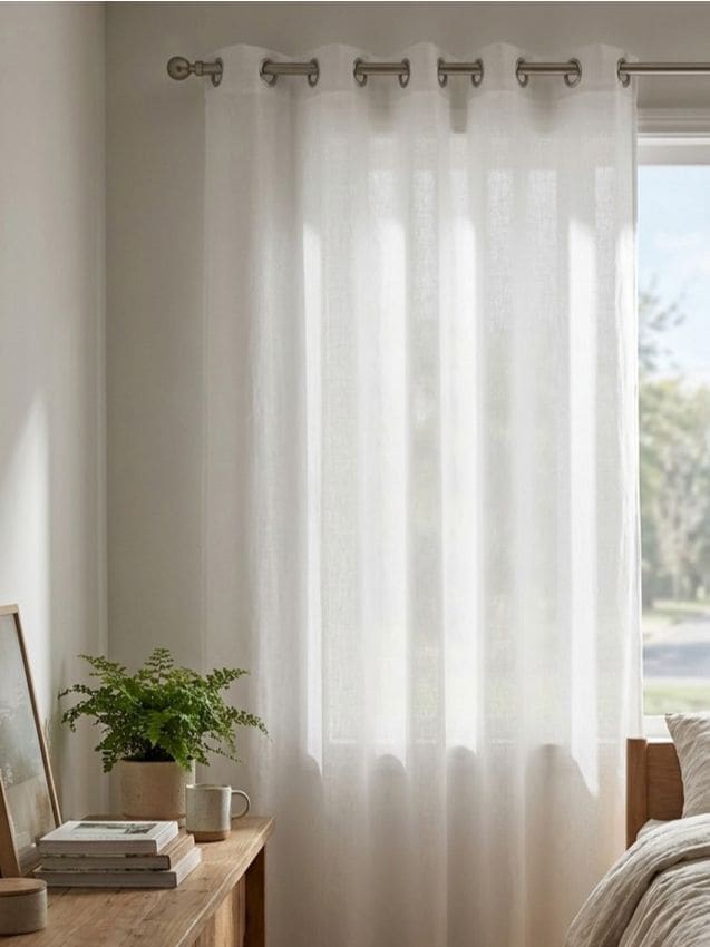 Sinsay - Draperie uni cu inele - alb