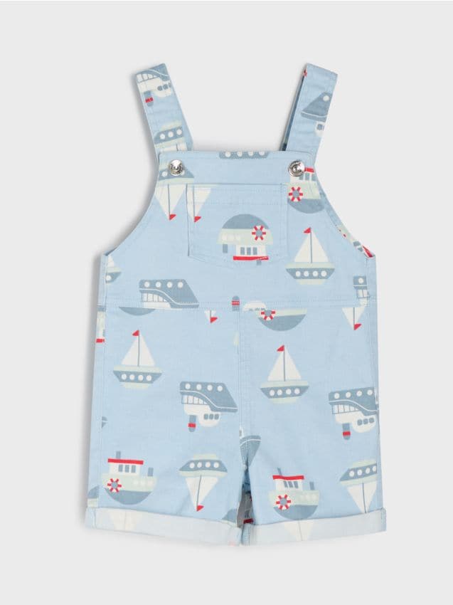 Sinsay - Salopetă din denim, cu bretele - albastru