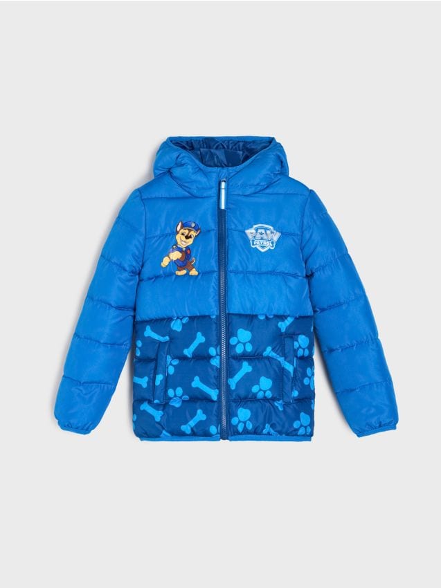 Sinsay - Prešívaná bunda s kapucňou PAW Patrol - mid blue