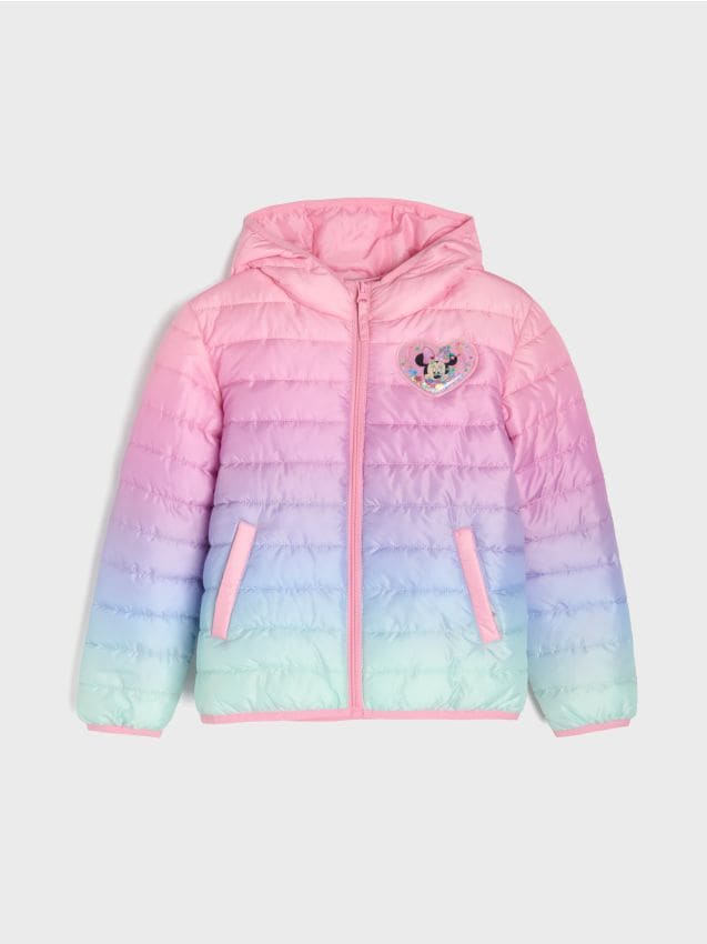 Sinsay - Pikowana kurtka puffer z kapturem Minnie Mouse - wielobarwny