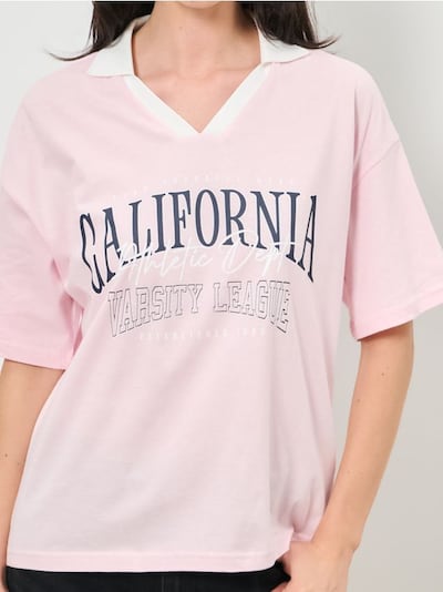 Baumwoll-T-Shirt mit Aufdruck