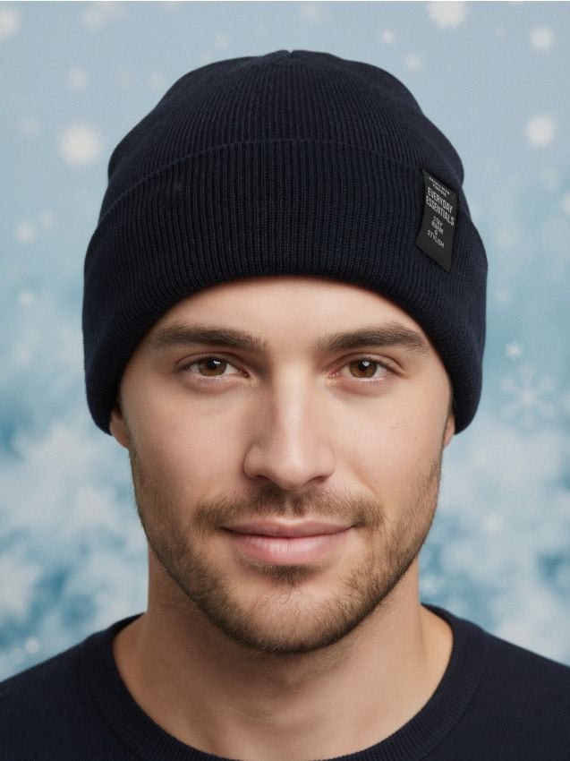 Sinsay - Čiapka beanie - tmavomodrá