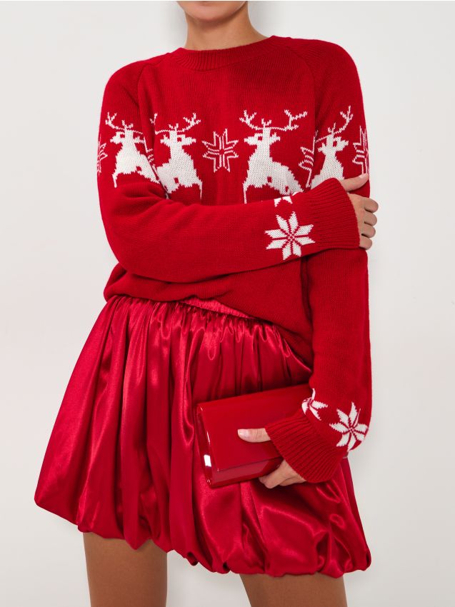 Sinsay - Vianočný sveter - červená