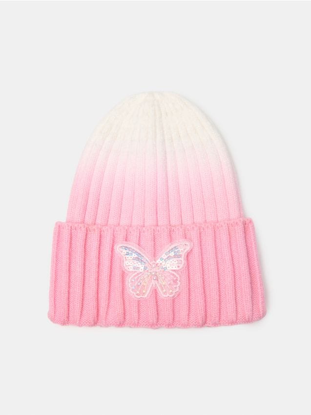 Sinsay - Căciulă cu emblemă fluture și vâscoză - multicolor