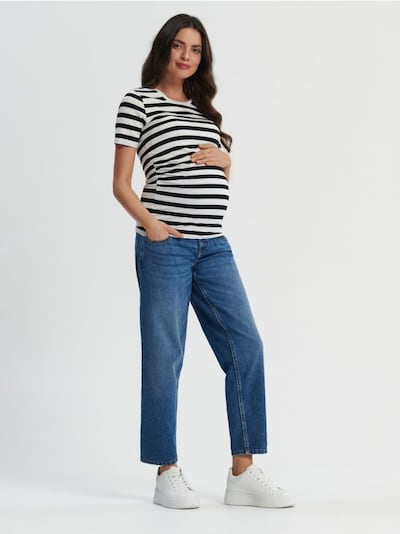 Blugi high waist mom MAMĂ