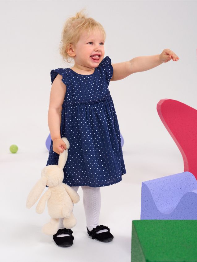 Sinsay - Rochie cu buline - bleumarin
