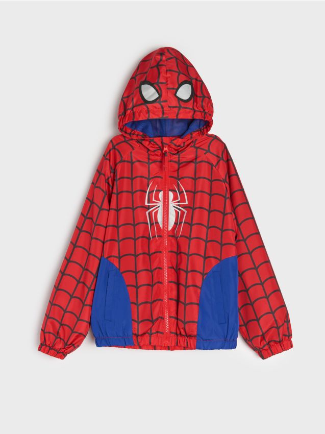 Sinsay - Bunda s kapucňou Marvel Spider-Man - červená