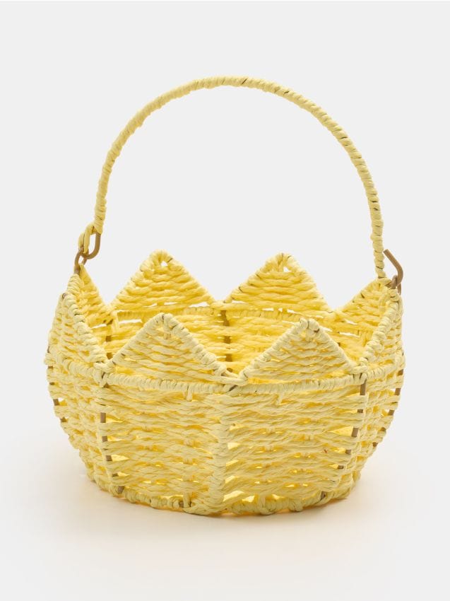 Sinsay - Coș de Paște cu mâner - galben-deschis