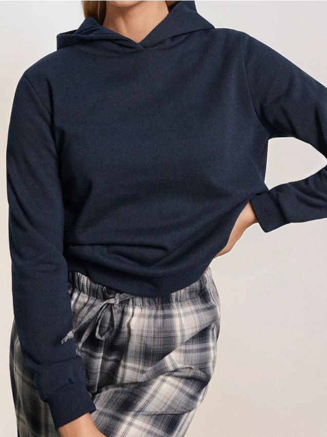 Sinsay - Hanorac basic - bleumarin